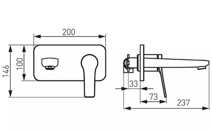Baterie lavoar FDesign Seppia FD1-SPA-3PA-11, 1/2'', montare pe perete, marimea M, include valva, fara ventil, crom [1]