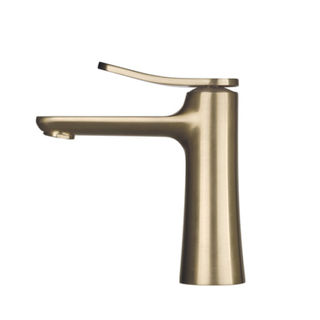 Baterii sanitare - Baterie lavoar FIMA Carlo Frattini, Flo, cu ventil CLICK-CLACK, auriu mat