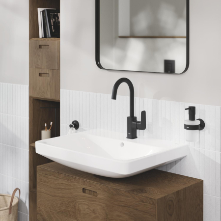 Baie - Baterie lavoar Grohe 1017712430, 28 mm, 5 l/min, 0.6 bar, 35 mm, 311 mm, 140 mm, 395 mm, 1 orificii instalare, Negru