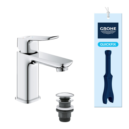 Baterie lavoar Grohe 1018600000, Dice, tip comanda monocomanda, marime s, tip instalare pe lavoar, crom [1]