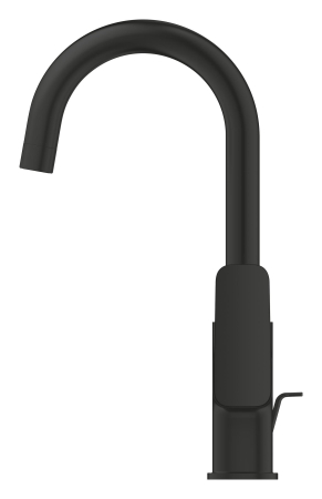 Baterie lavoar Grohe 1018712430, Dice, tip comanda monocomanda, marime l, tip instalare pe lavoar, pe blat, negru [3]