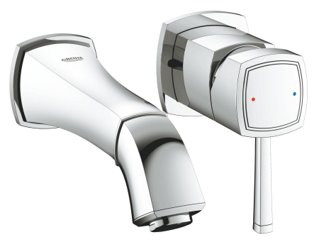 Baie - Baterie lavoar Grohe 19929000, Grandera, tip comanda monocomanda, tip instalare pe perete, marime m, crom