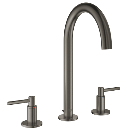 Baterii chiuveta baie - Baterie lavoar Grohe 20009AL3, Atrio, pe blat, M, 291 mm, ventil, mat, grafit