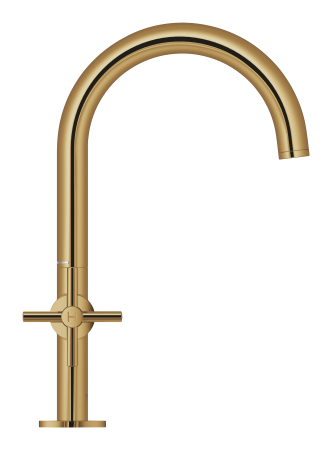 Baterie lavoar Grohe 21019GL3, Atrio, 3/8'', L, 303 mm, ventil, lucios, auriu [1]