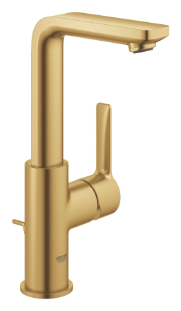 Baie - Baterie lavoar Grohe 23296GN1, Lineare, L, 252 mm, ventil, mat, auriu