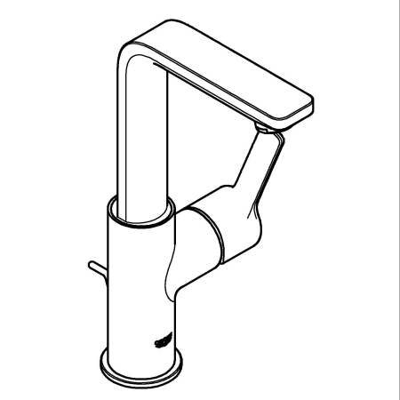 Baterie lavoar Grohe 23296GN1, Lineare, L, 252 mm, ventil, mat, auriu [12]