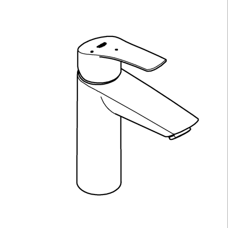 Baterie lavoar Grohe 23395243E, EuroSmart, M, 195 mm, ECO, mat, negru [4]