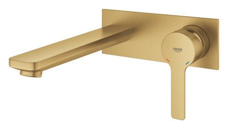 Baterie lavoar Grohe 23444GN1, Lineare, pe perete, 207 mm, necesita valva, mat, auriu [5]