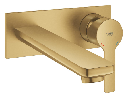 Baterie lavoar Grohe 23444GN1, Lineare, pe perete, 207 mm, necesita valva, mat, auriu [3]