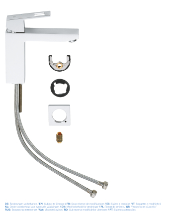 Baterie lavoar Grohe 23446000, 1 bar, 35 mm, 172 mm, 133 mm, 375 mm, 1 orificii instalare, 3/8 dimensiune racord, Crom [4]