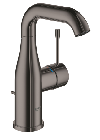 Baie - Baterie lavoar Grohe 23462A01, Essence, 3/8'', M, 193 mm, ventil, lucios, grafit