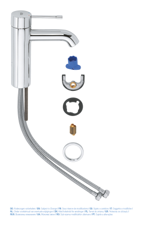 Baterie lavoar Grohe 23590001, 28 mm, 5.7 l/min, 0.3 bar, 35 mm, 174 mm, 116 mm, 360 mm, 1 orificii instalare, Crom [4]