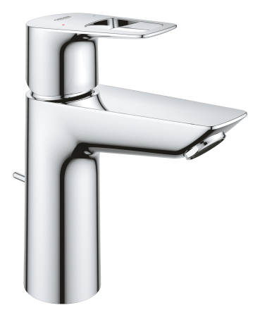 Baie - Baterie lavoar Grohe 23762001, Bauloop, tip comanda monocomanda, tip instalare pe lavoar, marime m, crom