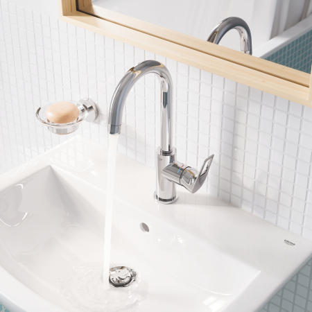 Baie - Baterie lavoar Grohe 23763001, 1 bar, 35 mm, 311 mm, 140 mm, 386 mm, 1 orificii instalare, 3/8 dimensiune racord, Crom