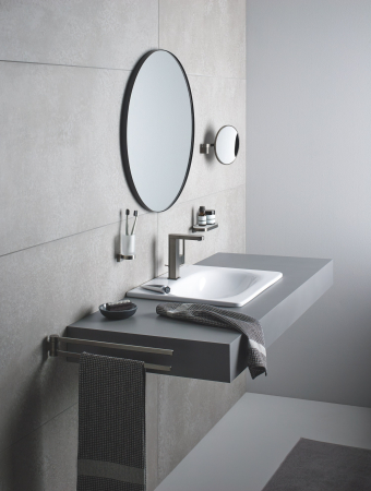 Baterie lavoar Grohe 23871AL3, Plus, M, 190 mm, pivotanta, ventil, mat, grafit [7]
