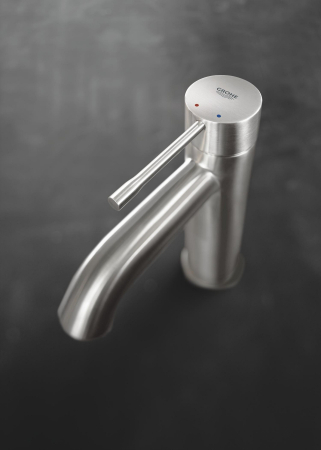 Baterie lavoar Grohe 24171DC1, Essence, S, 174 mm, ventil, mat, otel satinat [2]
