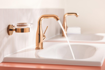 Baterie lavoar Grohe 24173DA1, Essence, 3/8'', M, 193 mm, ventil, lucios, cupru [1]