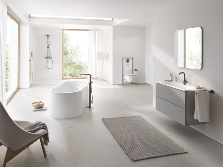 Baterie lavoar Grohe 24174A01, Essence, 3/8'', L, 244 mm, ventil, lucios, grafit [7]