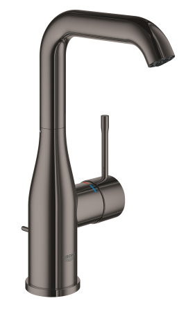 Baie - Baterie lavoar Grohe 24174A01, Essence, 3/8'', L, 244 mm, ventil, lucios, grafit
