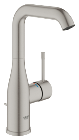 Baie - Baterie lavoar Grohe 24174DC1, Essence, L, 244 mm, ventil, mat, otel satinat