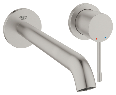 Baie - Baterie lavoar Grohe 29193DC1, Essence, pe perete, 230 mm, necesita valva, mat, otel satinat