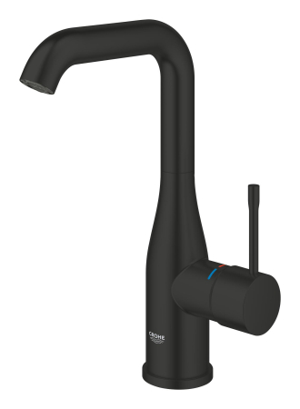 Baterie lavoar Grohe 326282431, Essence, tip comanda monocomanda, marime l, tip instalare pe blat, pe lavoar, negru [2]