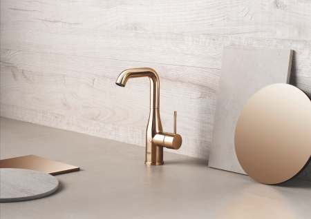 Baterie lavoar Grohe 32628DA1, Essence, 3/8'', L, 244 mm, ventil, lucios, cupru [3]