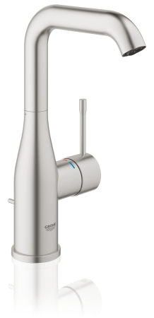 Baterie lavoar Grohe 32628DC1, Essence, L, 244 mm, pivotanta, ventil, mat, otel satinat [1]