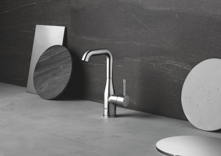 Baterie lavoar Grohe 32628DC1, Essence, L, 244 mm, pivotanta, ventil, mat, otel satinat [3]