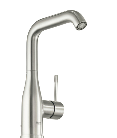 Baterie lavoar Grohe 32628DC1, Essence, L, 244 mm, pivotanta, ventil, mat, otel satinat [2]