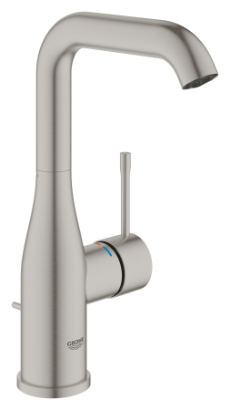 Baie - Baterie lavoar Grohe 32628DC1, Essence, L, 244 mm, pivotanta, ventil, mat, otel satinat