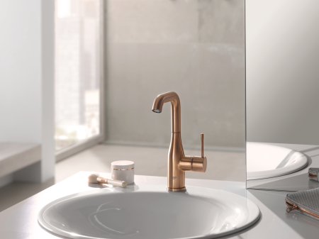 Baterie lavoar Grohe 32628DL1, Essence, 3/8'', marimea L, pivotanta, ventil, mat, cupru [1]