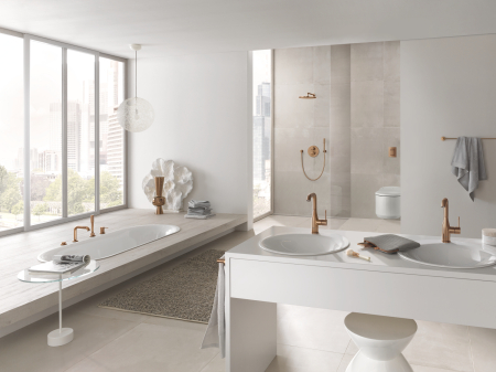 Baterie lavoar Grohe 32628DL1, Essence, 3/8'', marimea L, pivotanta, ventil, mat, cupru [4]