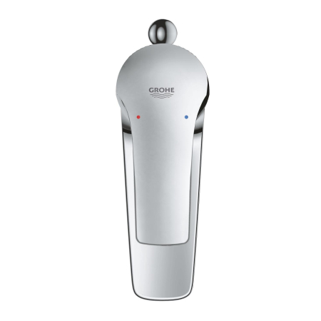 Baterie lavoar Grohe 32805000, BauCurve, tip comanda monocomanda, tip instalare pe lavoar, marime s, crom [3]