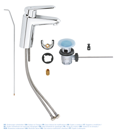 Baterie lavoar Grohe 33190002, 1 bar, 35 mm, 160 mm, 116 mm, 350 mm, 1 orificii instalare, 3/8 dimensiune racord, Crom [4]