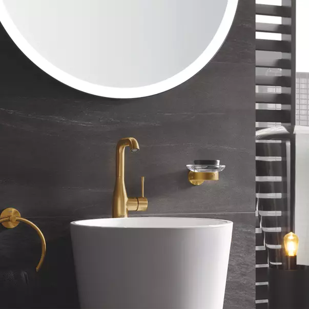 Baterie lavoar Grohe Essence L cu ventil Pop-Up auriu lucios Cool Sunrise [1]
