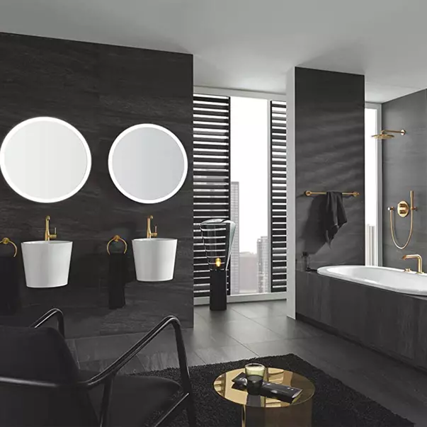 Baterie lavoar Grohe Essence L cu ventil Pop-Up auriu periat Cool Sunrise [1]