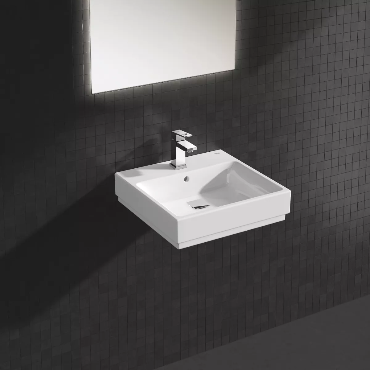 Baterie lavoar Grohe Eurocube 2312700E, 3/8'', M, 157 mm, ECO, ventil, crom [1]