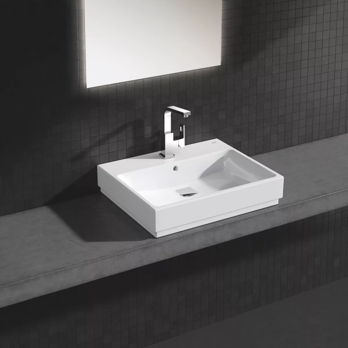 Baterie lavoar Grohe Eurocube 2313500E, 3/8'', L, 248 mm, ECO, ventil, crom [2]