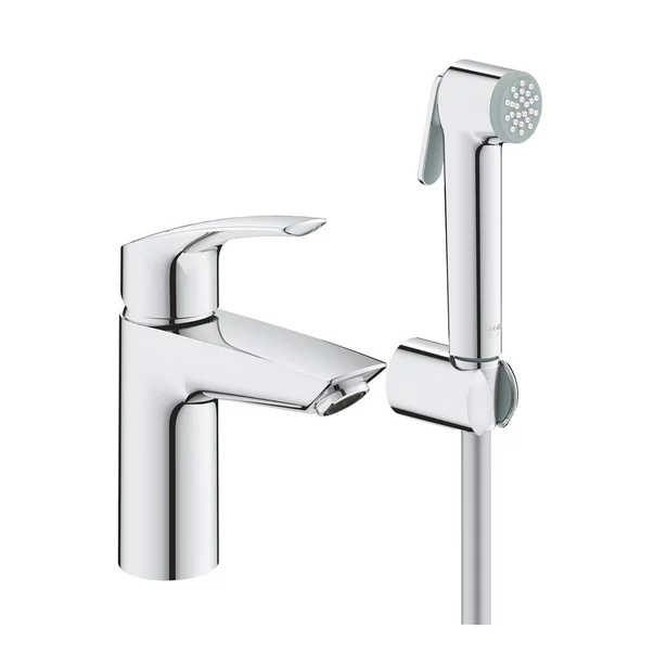 Baterii sanitare - Baterie lavoar Grohe Eurosmart New S crom cu dus igienic