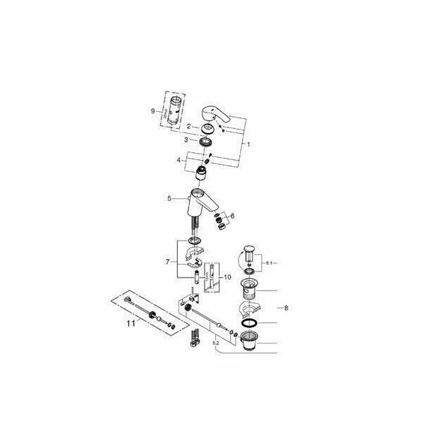 Baterie lavoar Grohe Eurosmart New S crom lucios [1]