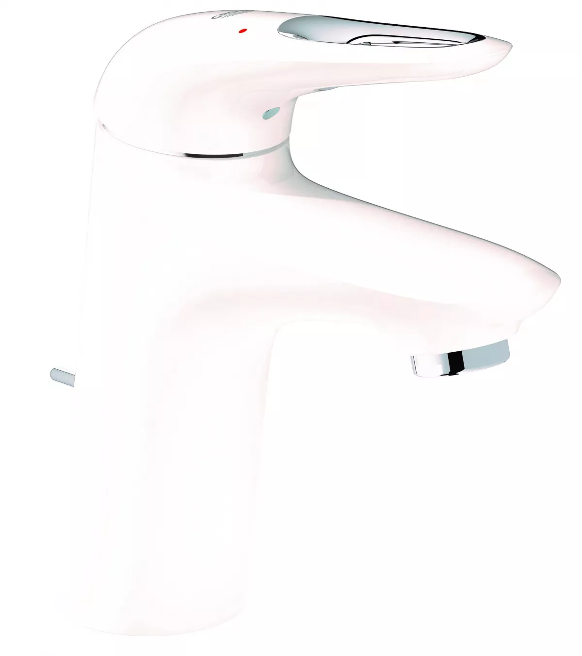 Baterii sanitare - Baterie lavoar Grohe Eurostyle 33558LS3 marimea S, 3/8'', ventil cu tija, alb