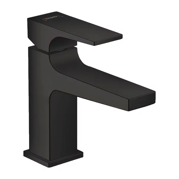 Baterii chiuveta baie - Baterie lavoar Hansgrohe Metropol 100 cu ventil Push-Open negru mat