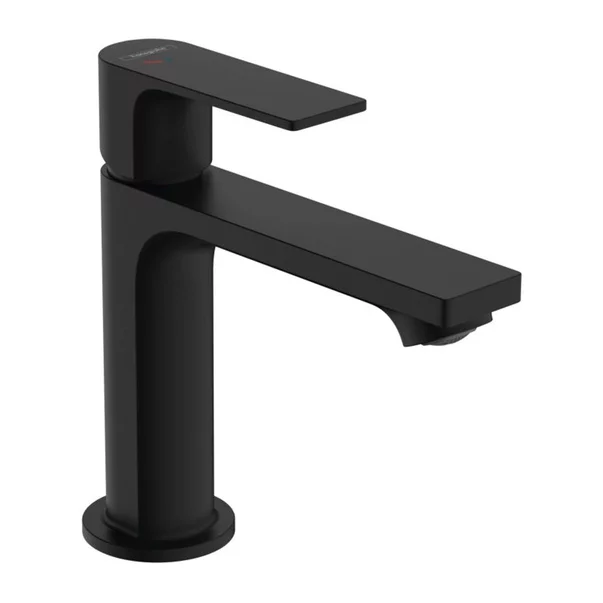 Baterii sanitare - Baterie lavoar Hansgrohe Rebris E negru mat cu ventil Pop-Up