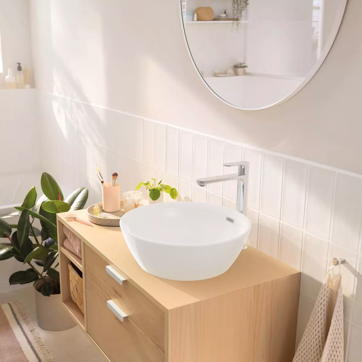Baterie lavoar Hansgrohe Rebris E, XL, 303 mm, pornire rece, crom, 72582000 [1]