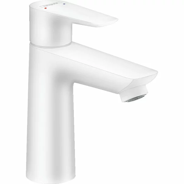 Baterii chiuveta baie - Baterie lavoar Hansgrohe Talis E 110 cu ventil Pop-Up alb mat