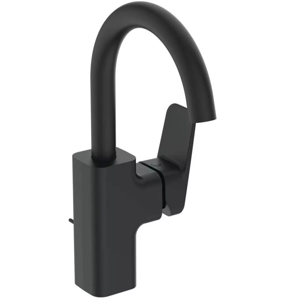 Baterii sanitare - Baterie lavoar Ideal Standard CeraPlan, L, 280 mm, ventil, mat, negru, BD235XG