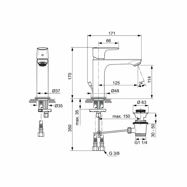 Baterie lavoar Ideal Standard Connect Air Grande [1]