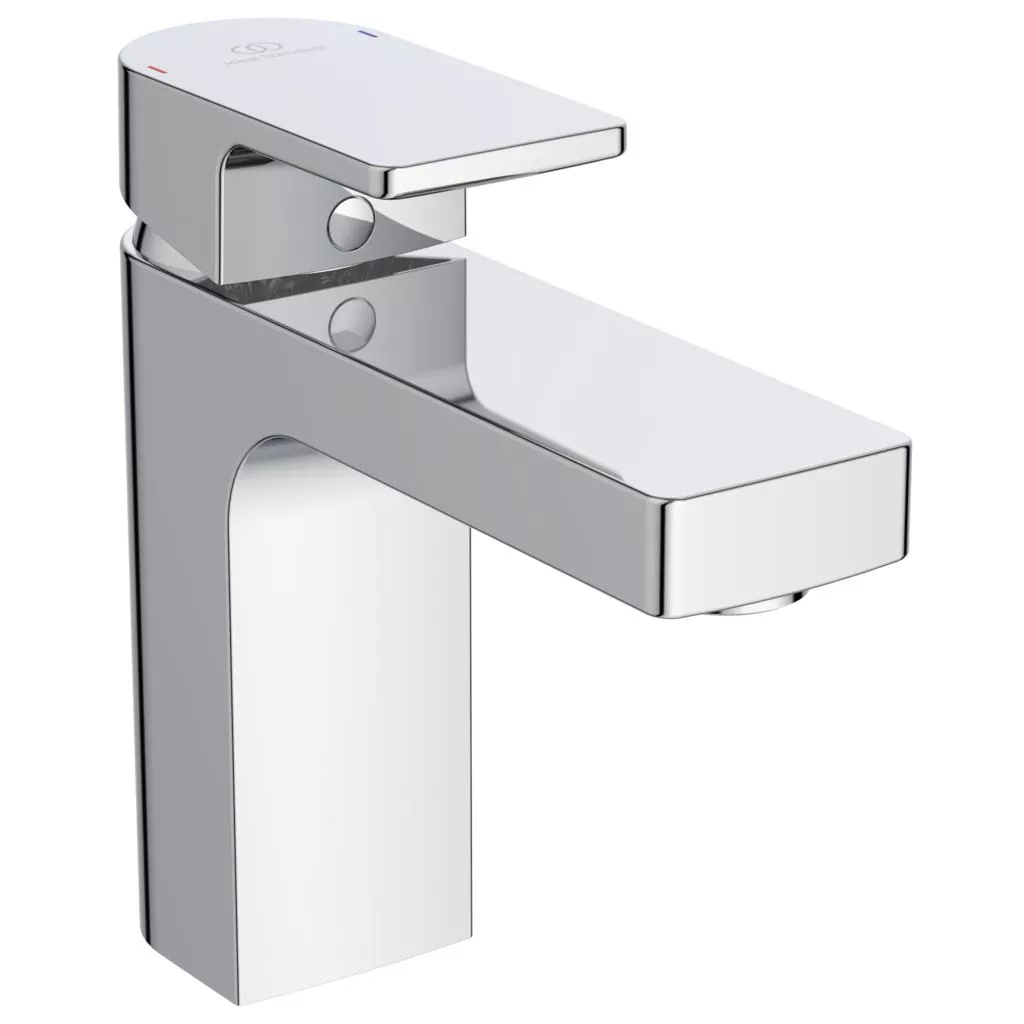 Baterii sanitare - Baterie lavoar Ideal Standard Edge A7104AA, 3/8'', marimea M, monocomanda, cartus ceramic, evacuare cu tija, crom