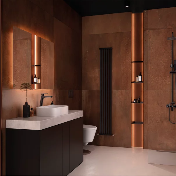 Baterie lavoar inalta Ferro Vitto Verdeline monocomanda gri Gun Metal mat [2]